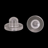 蝶バネイヤリング用ゴム ボタン 丸皿15mm/シャワー16mm用