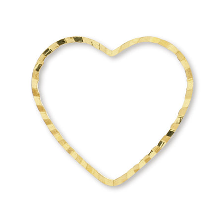 Metal parts heart No.L1 gold