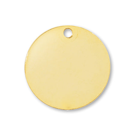 Metal-part round plate, one hole gold.