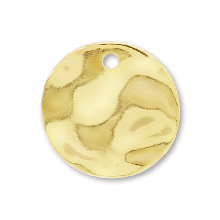Metal parts embossed round 1 hole gold