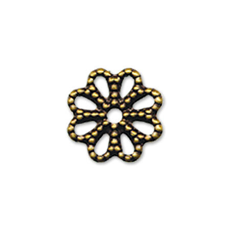 スカシパーツ 花八弁 約8mm 金古美