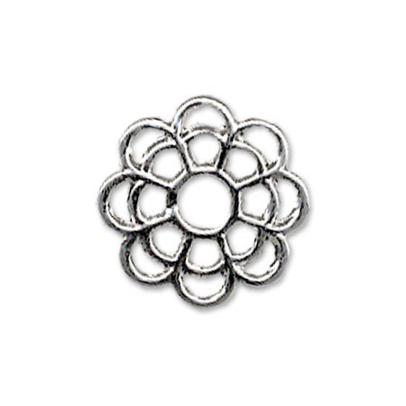 スカシパーツ 花八弁 約10mm ロジウムカラー