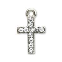 Charm Cross Stone No.10 Crystal/RC