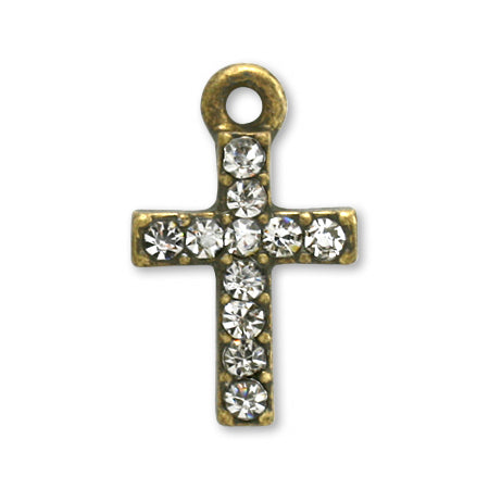 Charm Cross Stone No.10 Crystal/Kinko Mi