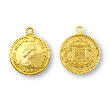 Metal charm T-155 gold