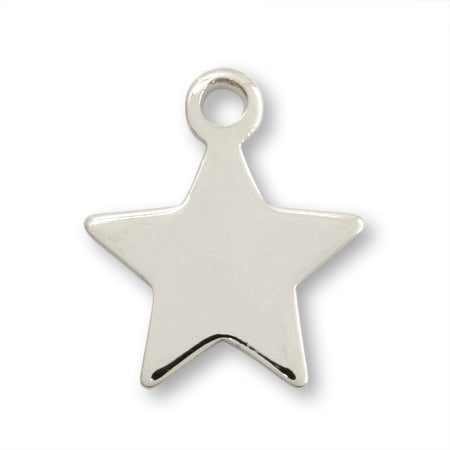 Metal charm T-176 rhodium color