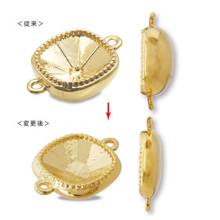 シンプル石座No.2 #4470用 2カン付 ゴールド