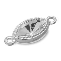 Simple stone seat No. 3 for #4228, with 2 rings, rhodium color
