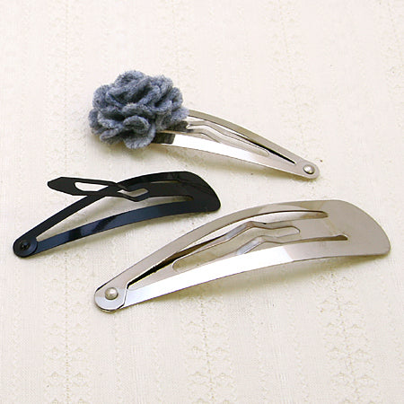 ヘア金具 スリーピン ニッケル