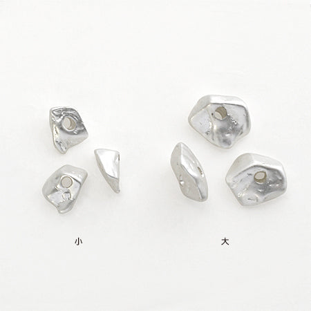 Metal Sazare beads matte silver