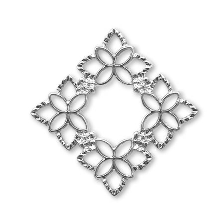 Joint parts Sukasi square rhodium color