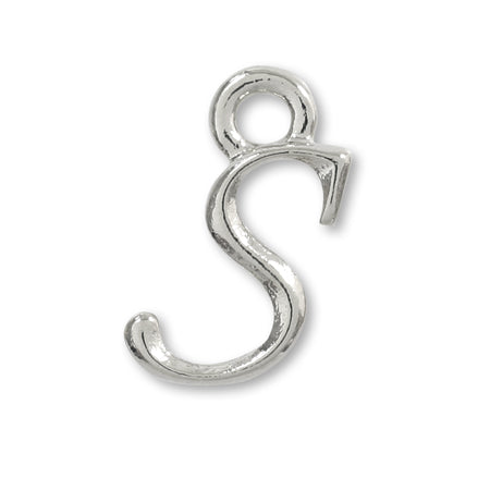 Charm-Initials Basic S Rodium-Color