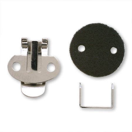 Shoe clip with felt rhodium color