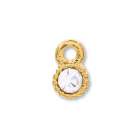 Charm stone clasp round gold