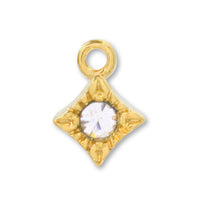 Charm Stone: Square Gold