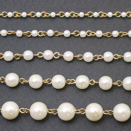 パールチェーン ホワイト/G