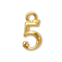 Charm number small 5 gold