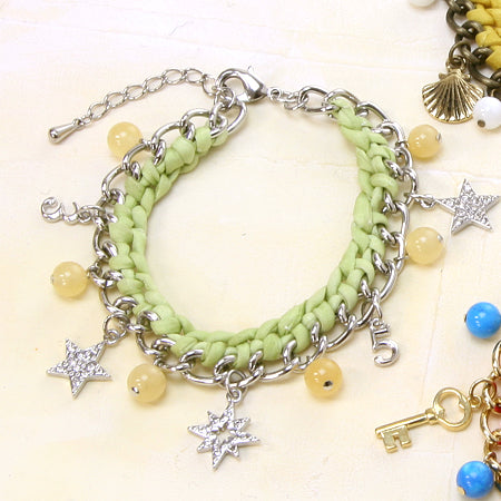 Charm number small 5 rhodium color