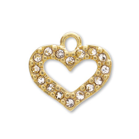 チャーム ラッキーハート クリスタル/G