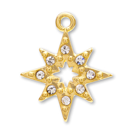 Charm Lucky Open Star Crystal/G