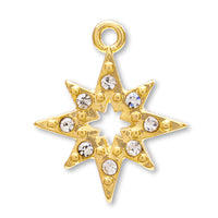 Charm Lucky Open Star Crystal/G