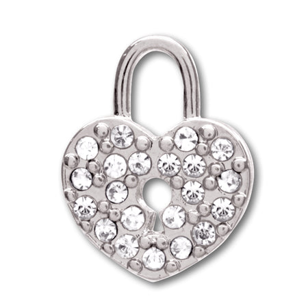 Charm Lucky Heart Lock Crystal/RC