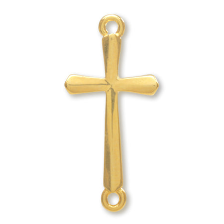 Charm Lucky Plain Cross 2 Rings Gold