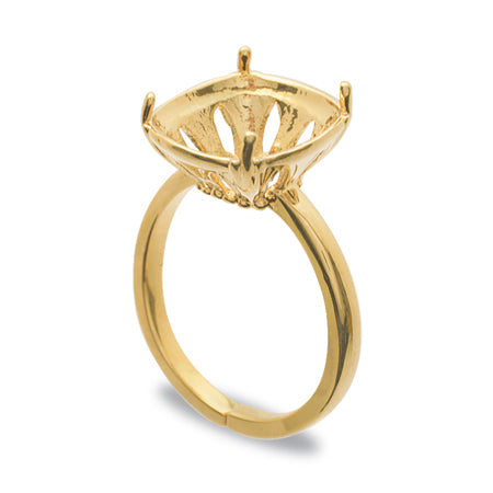 リング台 石座付 スクエアNo.2 #4470用 10mm ゴールド