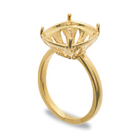 リング台 石座付 スクエアNo.2 #4470用 10mm ゴールド