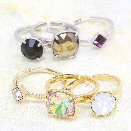 リング台 石座付 スクエアNo.2 #4470用 10mm ゴールド