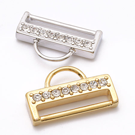 ステッチ金具 ストラップ用 石付 12目用 クリスタル/RC