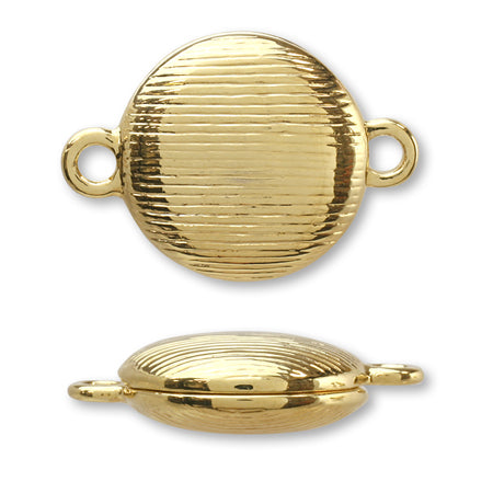 Magnetic clasp round gold