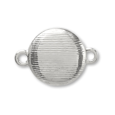 Magnet clasp round rodium color