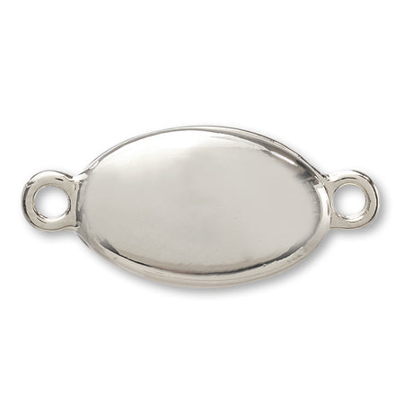Magnetic clasp oval rhodium color