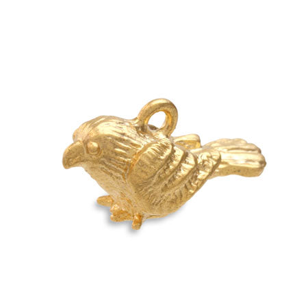 国産キャストチャーム ナチュラルテイスト 小鳥 マットゴールド