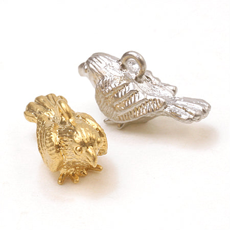 国産キャストチャーム ナチュラルテイスト 小鳥 マットゴールド