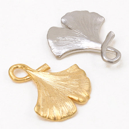 国産キャストチャーム ナチュラルテイスト イチョウ マットゴールド