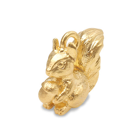 Domestic cast charm natural taste squirrel matte gold