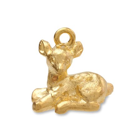 Domestic cast charm natural taste deer matte gold – 貴和製作所