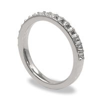 リング台 ハーフエタニティ 1 ストレート#1028 PP11 ロジウムカラー