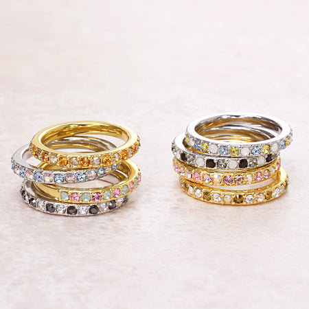 リング台 ハーフエタニティ 1 ストレート#1028 PP11 ロジウムカラー