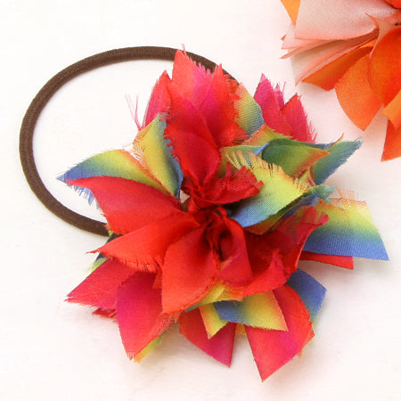 Bias silk ribbon sunset red