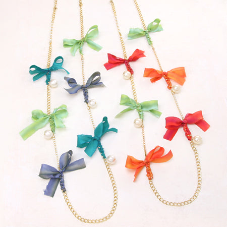 Bias silk ribbon grass green