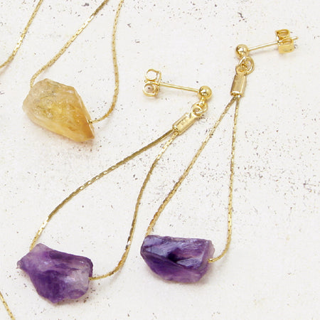 Natural stone rough cut amethyst (natural)