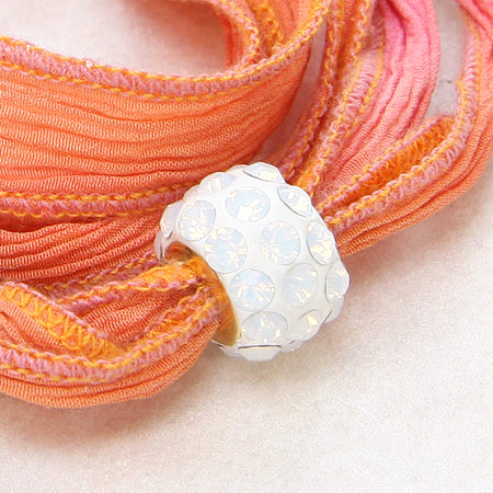 Clay base, bead core, large hole, milgrain, rhodium color
