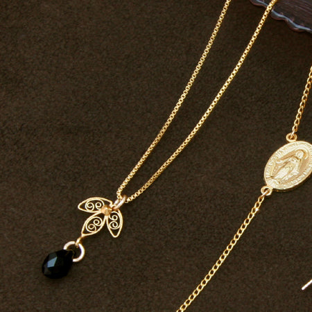 Box chain necklace K14GF