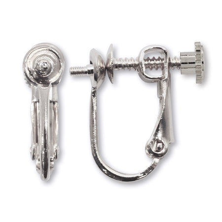 イヤリング ネジバネネジ切 ロジウムカラー