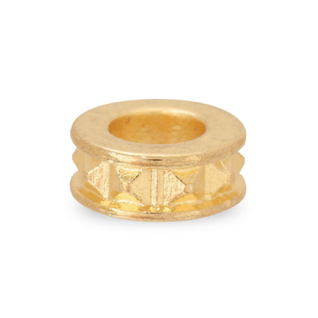 Large hole rondelle studs gold