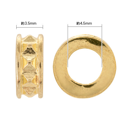 Large hole rondelle studs rhodium color