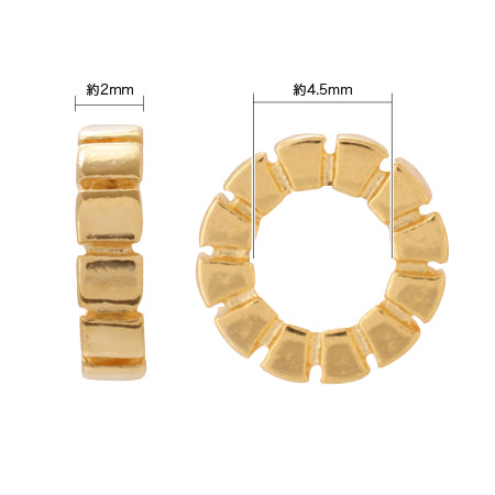 大穴ロンデル スジ入 ロジウムカラー【アウトレット】